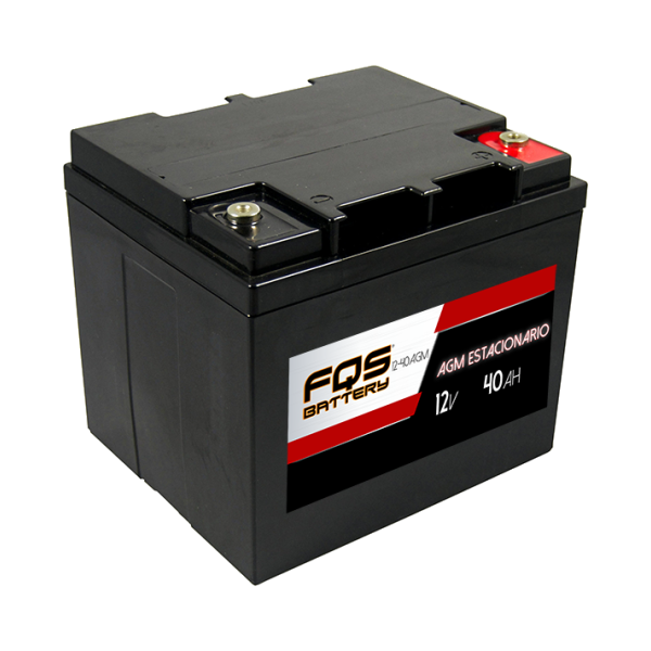 Batería 12-40 AGM cíclica con válvula Vrla 40Ah + Dcha +Productos Baterías
