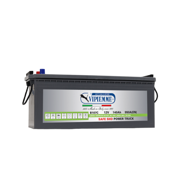 Batería Vipiemme SHD Anti vibración + energía de a bordo 145Ah +IZQ. Superior Agrícolas Baterías
