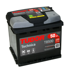 Batería | TUDOR TECHNICA 50Ah 450A + Dcha Amperios 40Ah a 60Ah Baterías