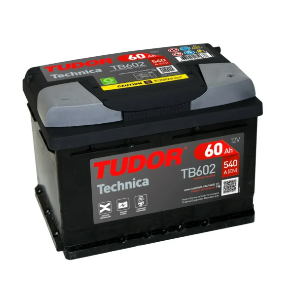 Batería | TUDOR TECHNICA 60Ah 540A + Dcha Amperios 40Ah a 60Ah Baterías