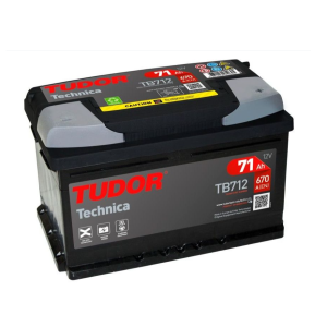 Batería | TUDOR TECHNICA 71Ah 670A + Dcha Amperios 70Ah a 80Ah Baterías
