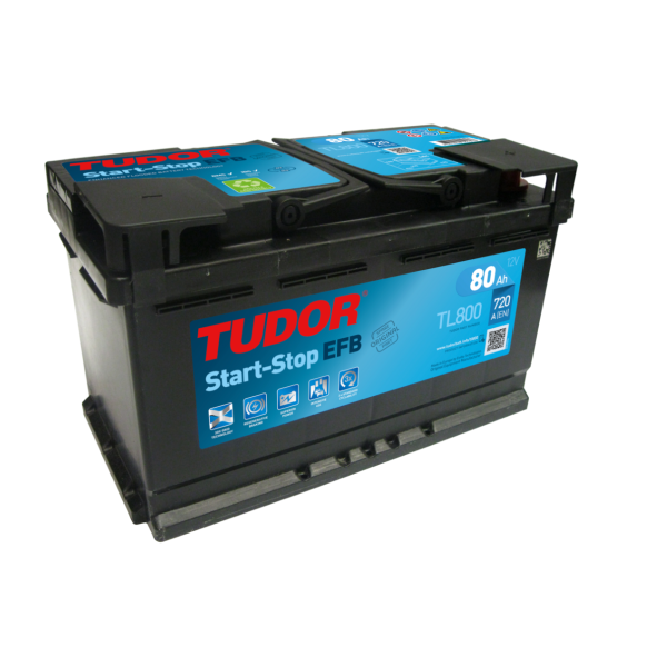 Batería | TUDOR GAMA EFB 80Ah 730A + Dcha AGM-EFB-START STOP Baterías