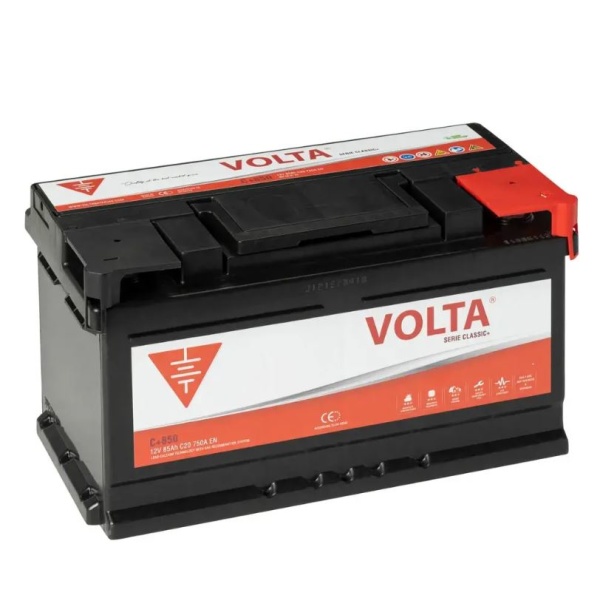 Batería De Coche 85Ah 750A EN Volta C+850D Classic Amperios 80Ah a 90Ah Baterías