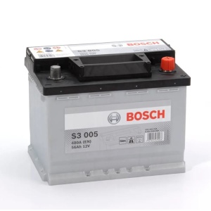 Batería De Coche 56 Ah 480 A EN Bosch S3005 Amperios 40Ah a 60Ah Baterías