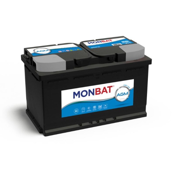 Batería MONBAT Serie AGM 80AH. 840A + Derecha – MONBAT MT80AGM AGM Start-Stop Baterías