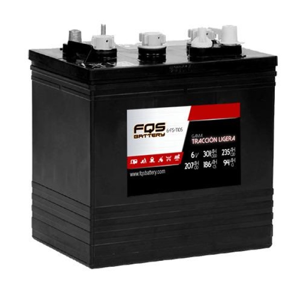 FQS 6-FS-T105 – Batería Semi-tracción 6v 235Ah C20 + DIAG Amperios 200Ah a 250Ah Baterías