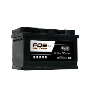 FQS FQS78.0 – Batería Black LB3 12v 78Ah 750A En + D Amperios 70Ah a 80Ah Baterías